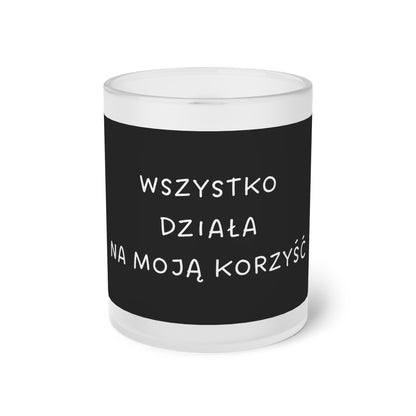 Kubek z mrożonego szkła - Wszystko na moją korzyść